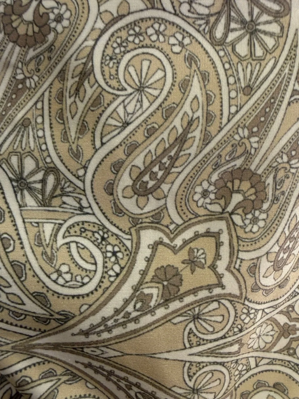 Luna Cara Women’s Side Tie Neutral Paisley Bikini Bottom Sz M